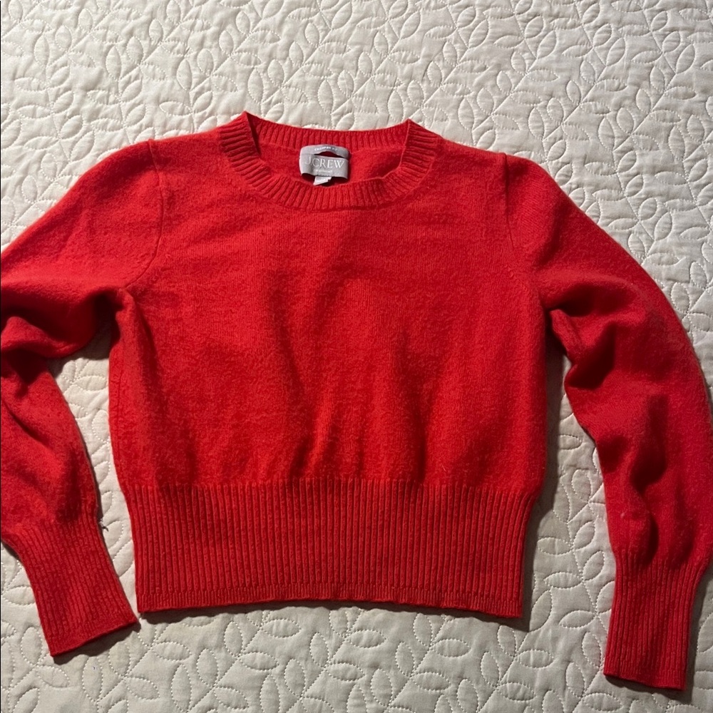 J. Crew Red Crew Neck Sweater